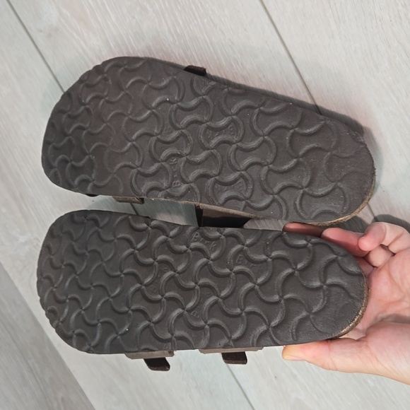 Birkenstock Women Mayari Loop Toe Brown Sandals Slide Flats Shoes Sz 37/6 Regula - Picture 10 of 10